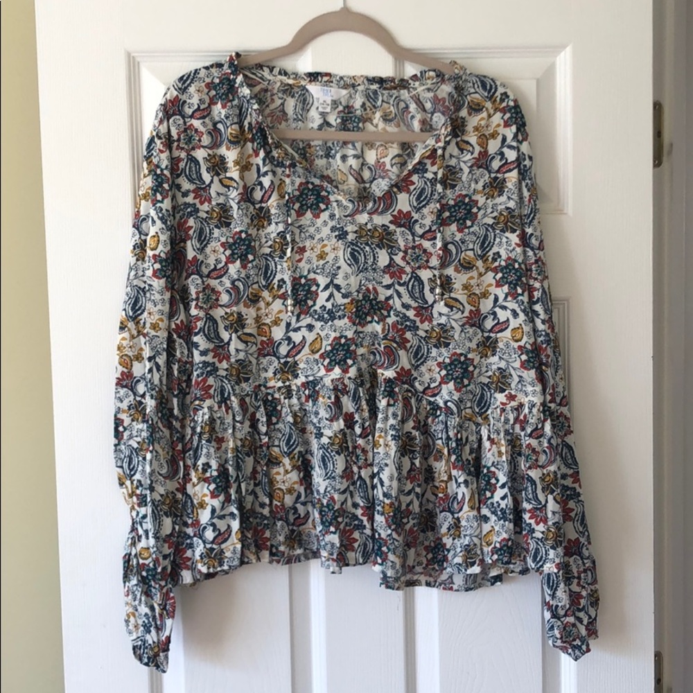 Time and Tru Peasant Top
